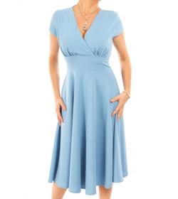 Cornflower Blue Fit and Flare Dress