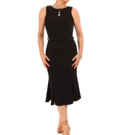 Black Sleeveless Panelled Pencil Dress