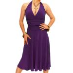 Purple Halter Neck Dress