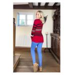 Red Striped Scoop Neck Jumper