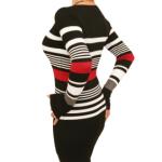 Black Striped Scoop Neck Jumper