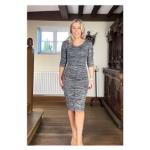 Marl Ruched V Neck Dress