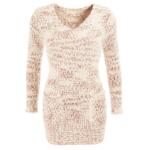 Beige and Ivory Marl Chunky Knit Jumper