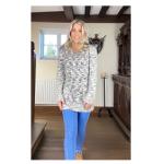 Grey and Ivory Marl Chunky Knit Jumper