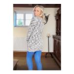 Grey and Ivory Marl Chunky Knit Jumper