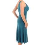 Teal Crystal Diamante One Shoulder Cocktail Dress