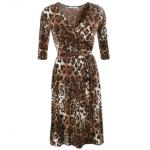 Animal Print Wrap Dress