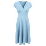 Cornflower Blue Fit and Flare Dress