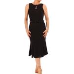 Black Sleeveless Panelled Pencil Dress