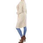 Stone Cable Knit Long Cardigan