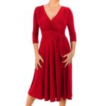 Red Fit & Flare Tie Detail Dress