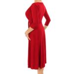 Red Fit & Flare Tie Detail Dress