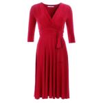 Red Fit & Flare Tie Detail Dress