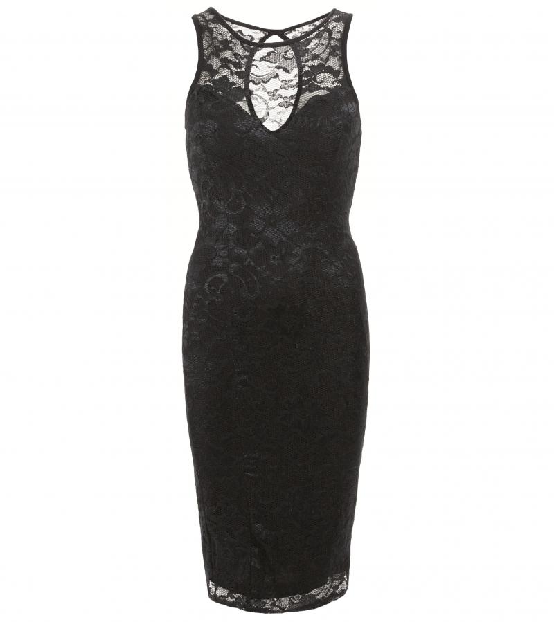 Black Lace Sleeveless Dress