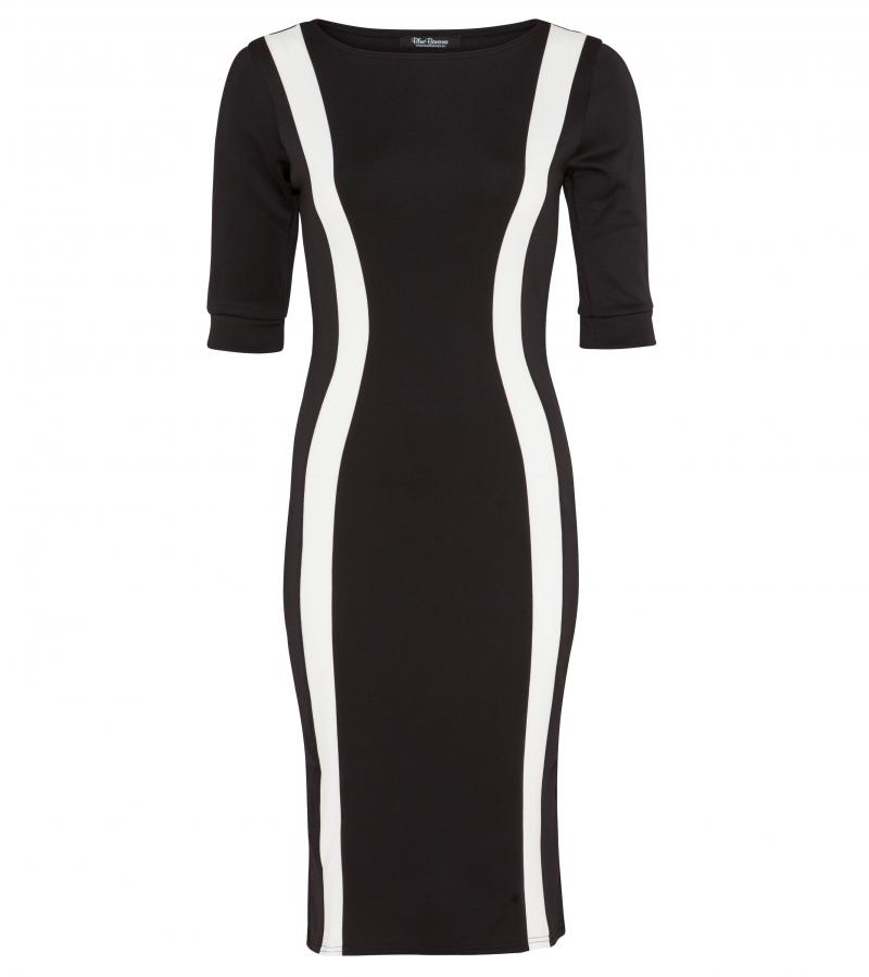 Black and Ivory Shift Dress