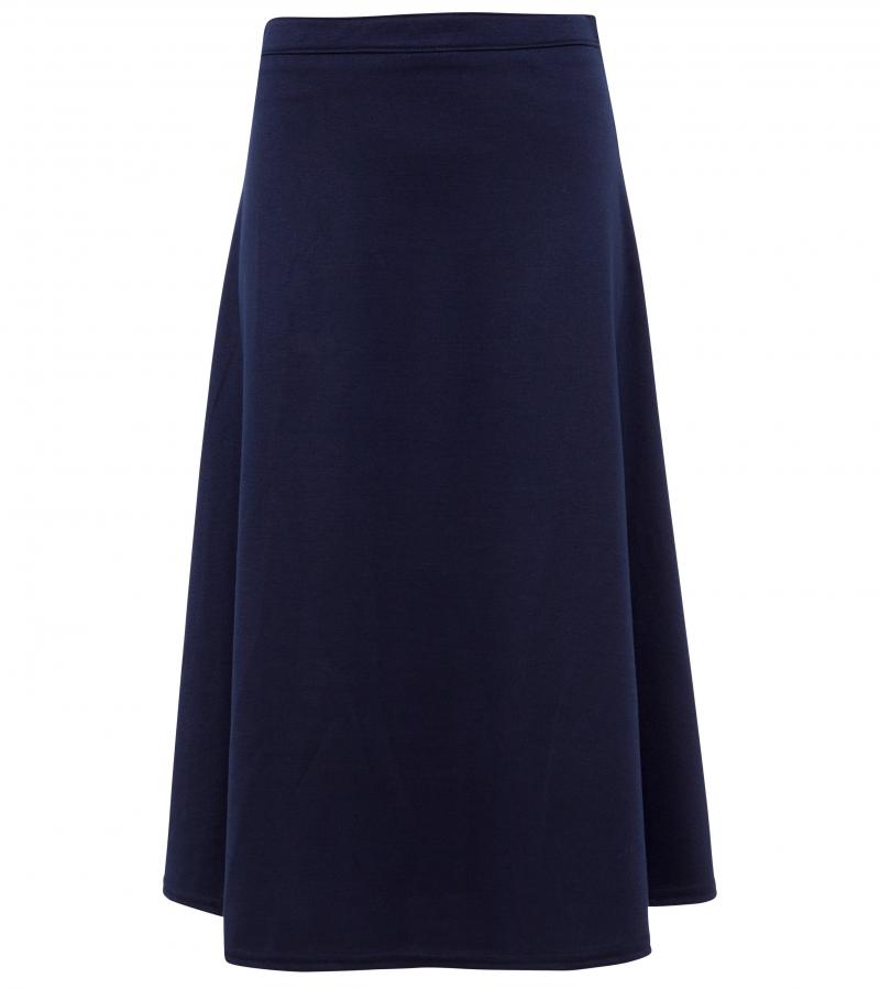 Navy Blue Ponte A Line Skirt