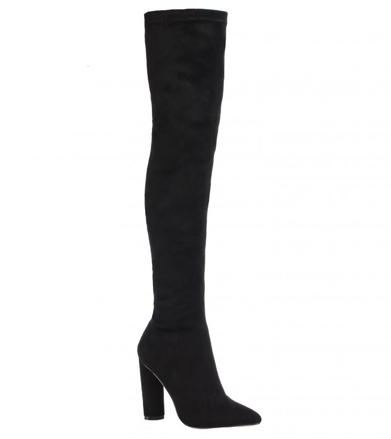 Black Stretch Over the Knee Boots